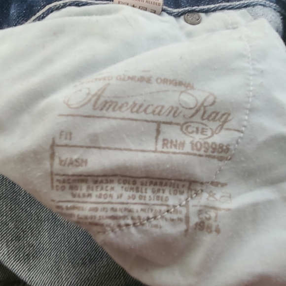 American Rag Woman's Distressed Junior's Denim Blue Jeans, Size: 11 Color: Blue - Picture 10 of 16